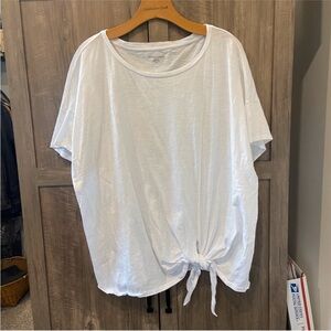 Eileen Fisher Organic Cotton Scoop Neck Tee Size 1X